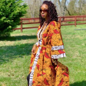 Princess Fleurs Ankara Print Kimono